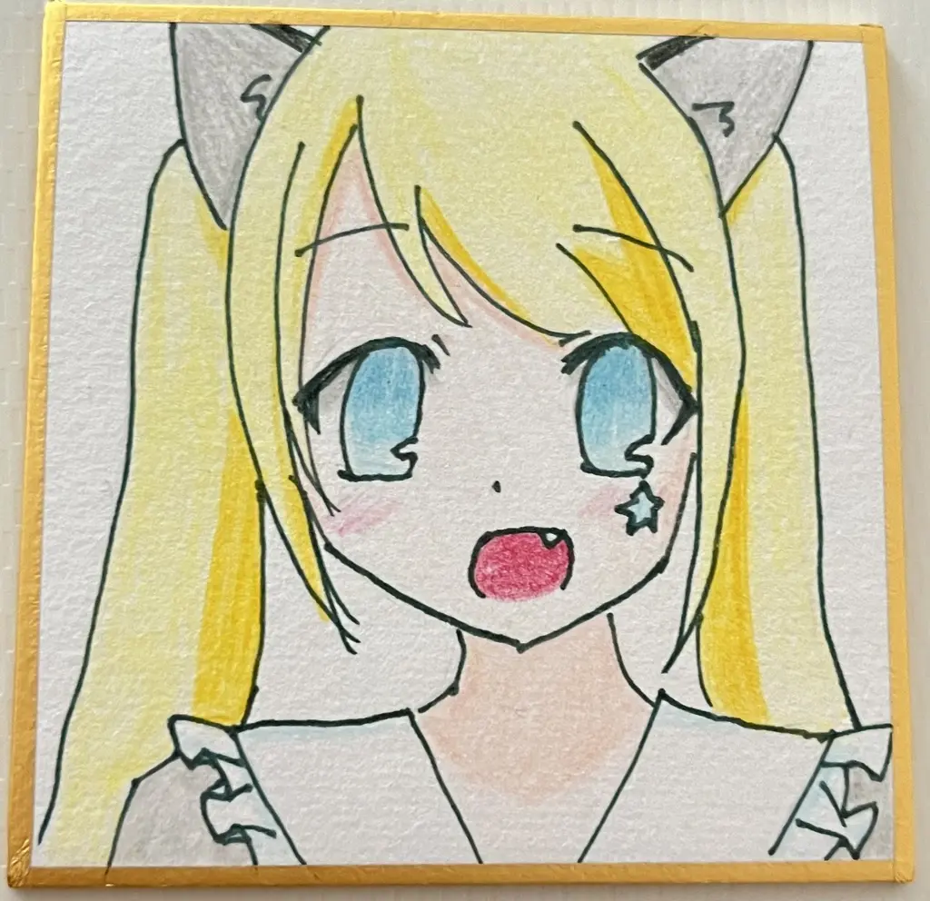 Akaduki Seika - Character Card - Hand-signed - Illustration Board - VTuber