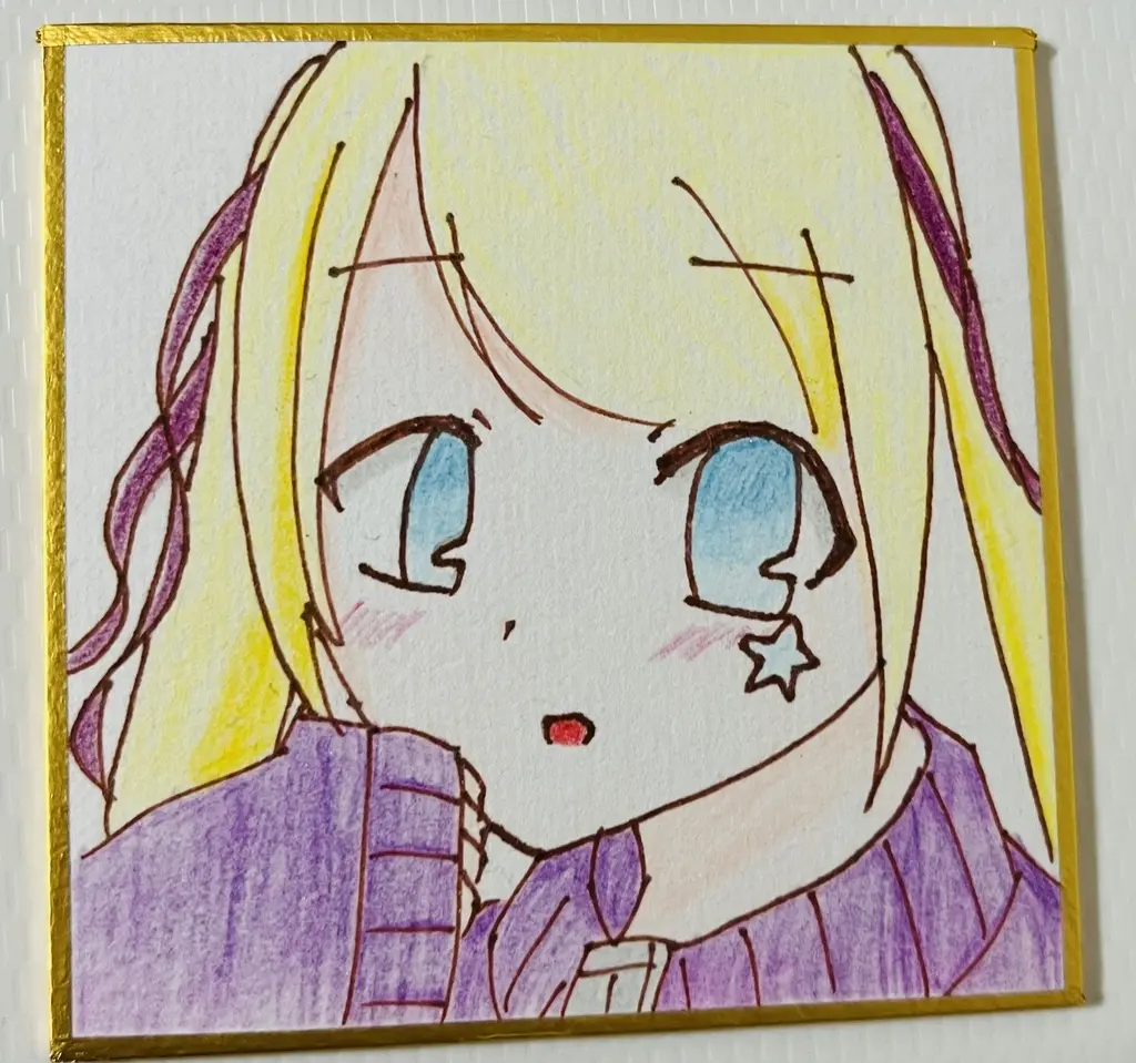 Akaduki Seika - Character Card - Hand-signed - Illustration Board - VTuber