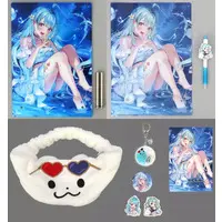 Shiranami Ramune - Headband - Acrylic Art Plate - Plastic Folder - Postcard - Badge - Birthday Merch Complete Set - VSPO!