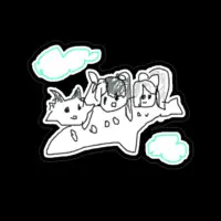 Nijisanji - Stickers - Yorumi Rena & Debidebi Debiru & Higuchi Kaede Size-100 x 100 (mm)