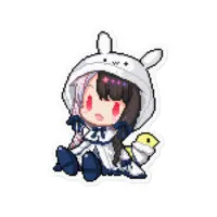 Yorumi Rena - Stickers - Nijisanji Size-100 x 100 (mm)