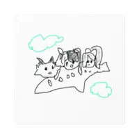 Nijisanji - Stickers - Yorumi Rena & Debidebi Debiru & Higuchi Kaede Size-100 x 100 (mm)