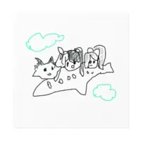 Nijisanji - Stickers - Yorumi Rena & Debidebi Debiru & Higuchi Kaede Size-160 x 160 (mm)