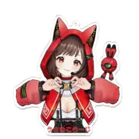 うさねこらーじ - Acrylic Key Chain - Key Chain - VTuber Size-100 x 100 (mm)