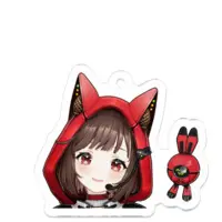 うさねこらーじ - Acrylic Key Chain - Key Chain - VTuber Size-50 x 50 (mm)