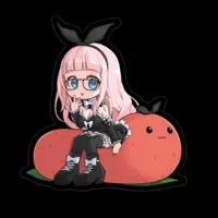 Shiromi Chimu - Stickers - VTuber Size-100 x 100 (mm)