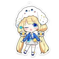 Hoshino Koucha - Acrylic Key Chain - Key Chain - VTuber Size-70 x 70 (mm)