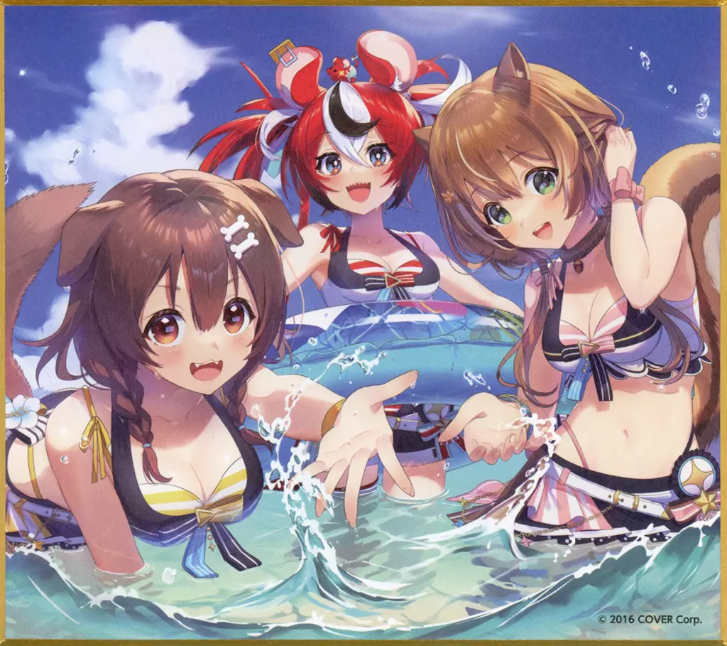 Promise - Illustration Board - Hakos Baelz & Ayunda Risu & Inugami Korone