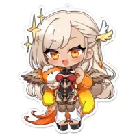 Hitan Yamabuki - Acrylic Key Chain - Key Chain - VTuber Size-100 x 100 (mm)