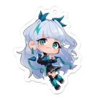 Awanone Poka - Acrylic Key Chain - Key Chain - VTuber Size-50 x 50 (mm)
