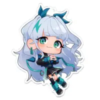 Awanone Poka - Acrylic Key Chain - Key Chain - VTuber Size-100 x 100 (mm)