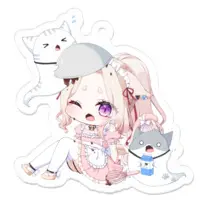 Yomene Riru - Acrylic Key Chain - Key Chain - VTuber Size-50 x 50 (mm)