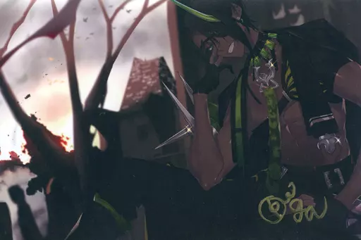 Aragami Oga - Hand-signed - Postcard - hololive