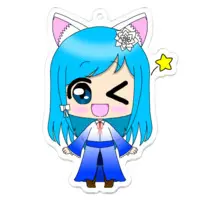 Nekobosi Eri - Acrylic Key Chain - Key Chain - VTuber Size-70 x 70 (mm)