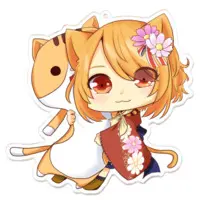 Akizakura Karu - Acrylic Key Chain - Key Chain - VTuber Size-100 x 100 (mm)