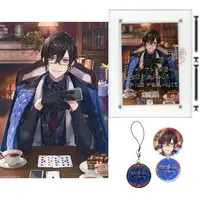 Shikinagi Akira - Badge - Acrylic Art Plate - Canvas Board - Birthday Merch Complete Set - Nijisanji