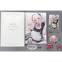 Matsukai Mao - Badge - Acrylic Art Plate - Canvas Board - Birthday Merch Complete Set - Nijisanji