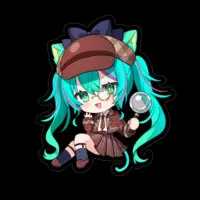 Nekoboshi Mint - Stickers - VTuber Size-100 x 100 (mm)