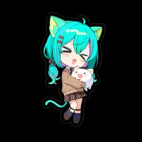 Nekoboshi Mint - Stickers - VTuber Size-100 x 100 (mm)