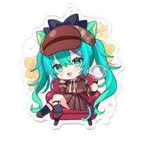 Nekoboshi Mint - Acrylic Key Chain - Key Chain - VTuber Size-70 x 70 (mm)