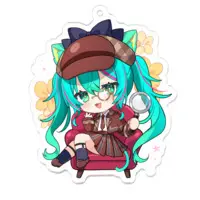 Nekoboshi Mint - Acrylic Key Chain - Key Chain - VTuber Size-70 x 70 (mm)