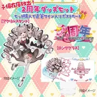 Okojou Plum - Tumbler, Glass - Postcard - Acrylic stand - VTuber Size-D 8cm H 9.5cm