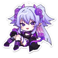 Ibara DevilRoze - Acrylic Key Chain - Key Chain - VTuber Size-70 x 70 (mm)