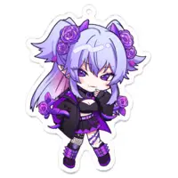 Ibara DevilRoze - Acrylic Key Chain - Key Chain - VTuber Size-70 x 70 (mm)
