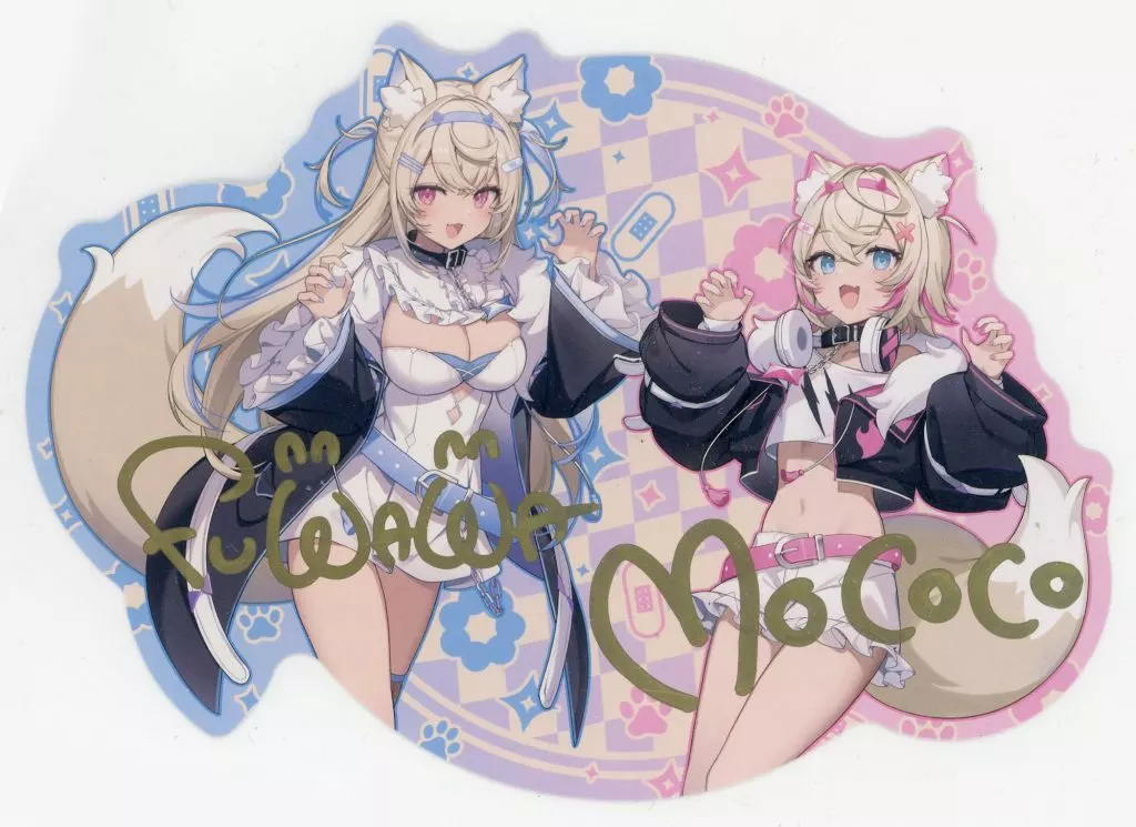 Mococo Abyssgard & Fuwawa Abyssgard - Hand-signed - Postcard - hololive
