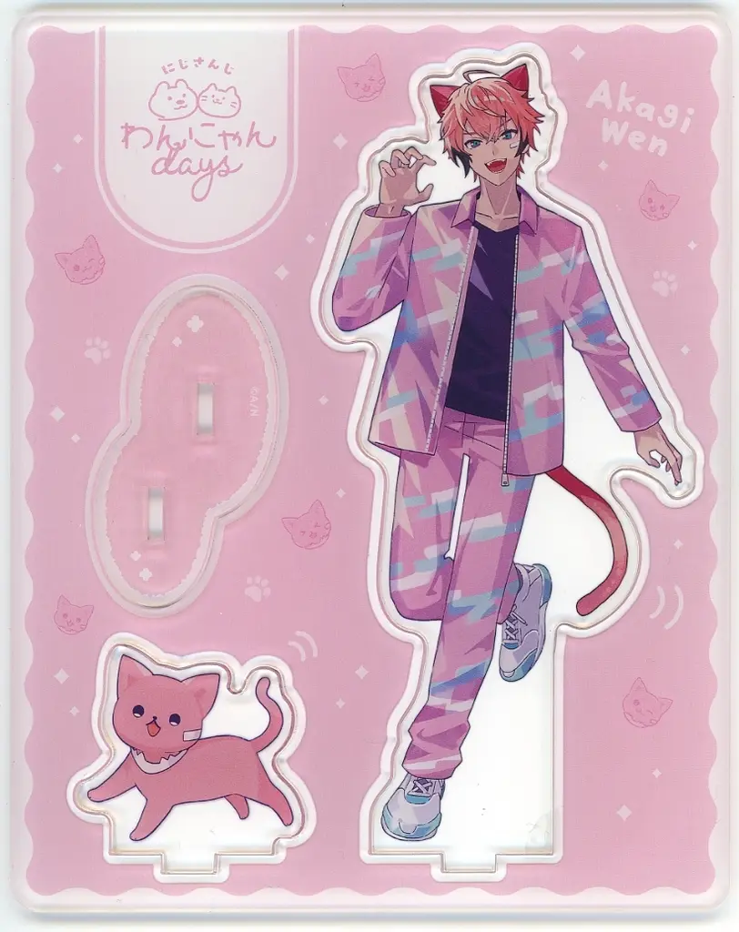 Akagi Wen - Nijisanji Wannyan Days - Acrylic stand - Nijisanji