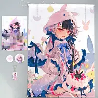 Yorumi Rena - Tapestry - Badge - Acrylic Art Plate - Birthday Merch Complete Set - Acrylic Key Chain - Nijisanji