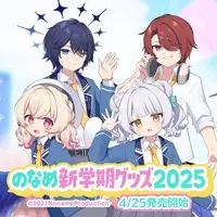 Noname Production - Complete Set - Acrylic stand - Badge - Aka tin & Momozono Riel & Amon Yuuku & Shiori