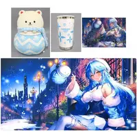 Yukihana Lamy - Tableware - Desk Mat - Plush - Postcard - Tumbler, Glass - Birthday Merch Complete Set - hololive