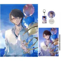 Kagami Hayato - Acrylic Key Chain - Badge - Tapestry - Acrylic Art Plate - Birthday Merch Complete Set - Nijisanji