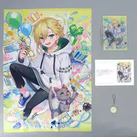 Uzuki Kou - Tapestry - Key Chain - Birthday Merch Complete Set - Acrylic Art Plate - Character Card - Nijisanji