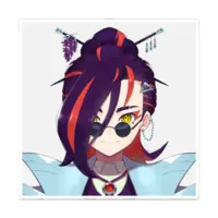 Fujinohana Takako - Daypack - Badge - VTuber Size-100 x 100 (mm)