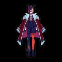 Fujinohana Takako - Stickers - VTuber Size-100 x 100 (mm)