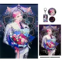 Joe Rikiichi - Acrylic Key Chain - Badge - Tapestry - Acrylic Art Plate - Birthday Merch Complete Set - Nijisanji