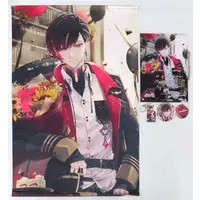 Ver Vermillion - Acrylic Key Chain - Badge - Tapestry - Acrylic Art Plate - Birthday Merch Complete Set - Nijisanji