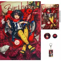 Mashiro Meme - Acrylic Key Chain - Badge - Tapestry - Acrylic Art Plate - Birthday Merch Complete Set - Nijisanji