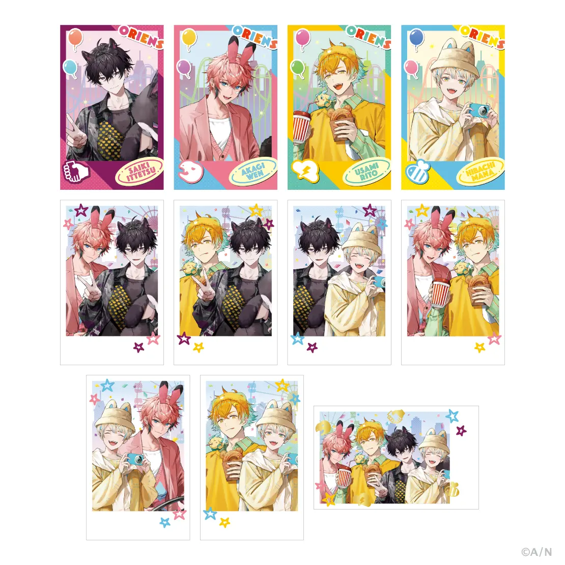 Oriens - Character Card - Hibachi Mana & Saiki Ittetsu & Usami Rito & Akagi Wen (Random Item)