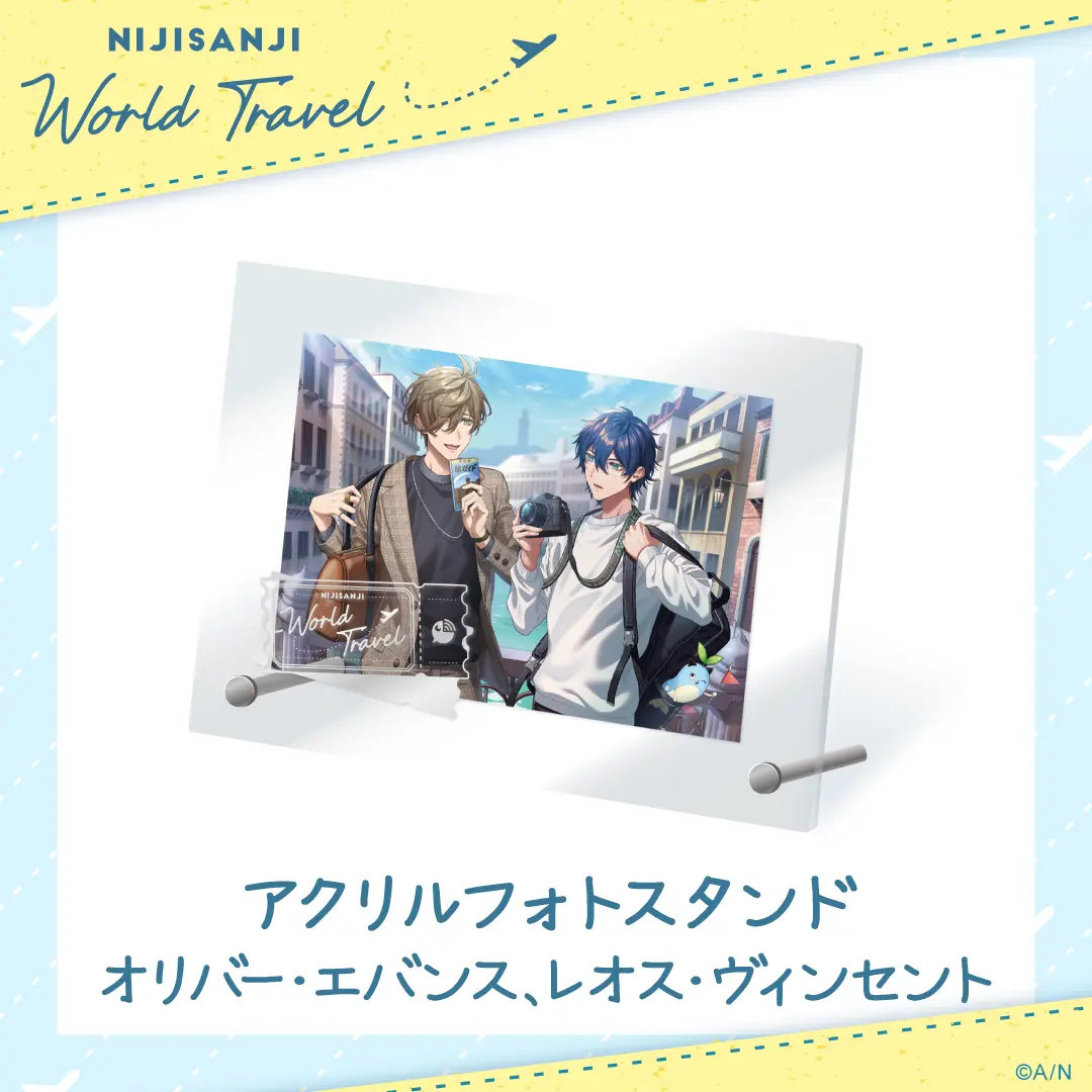 Leos Vincent & Oliver Evans - Acrylic Art Plate - Nijisanji World Travel - Nijisanji