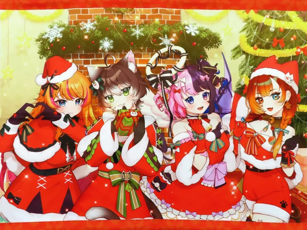 VTuber - Tapestry - Amaki Pururu & Mikami Kon & Kashiwa Neko & Rosec Pin