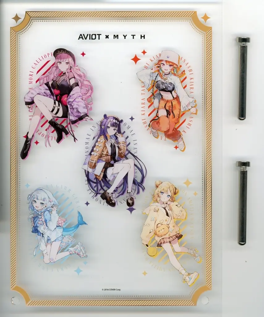 hololive English - Acrylic stand - Acrylic Art Plate - Takanashi Kiara & Gawr Gura & Ninomae Ina'nis & Mori Calliope