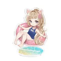 Sakuragawa Uri - Acrylic Key Chain - Key Chain - Acrylic stand - VTuber Size-70x70mm