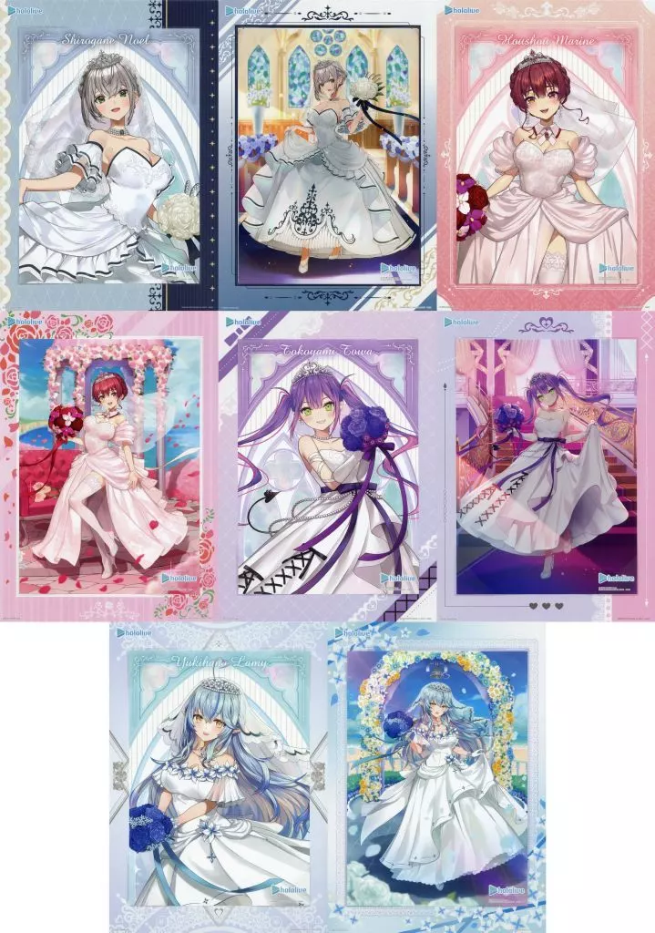 hololive - Ichiban Kuji - Poster - Ichiban Kuji -Wedding Dress Style- - Houshou Marine & Shirogane Noel & Yukihana Lamy & Tokoyami Towa