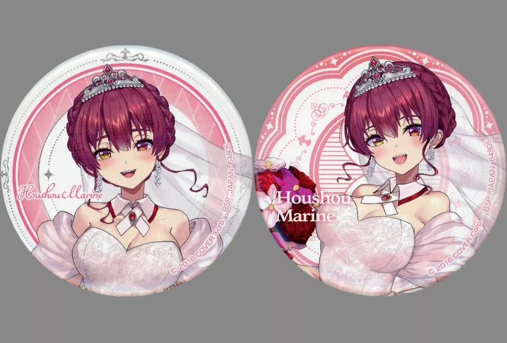 Houshou Marine - Badge - Ichiban Kuji -Wedding Dress Style- - Ichiban Kuji - hololive