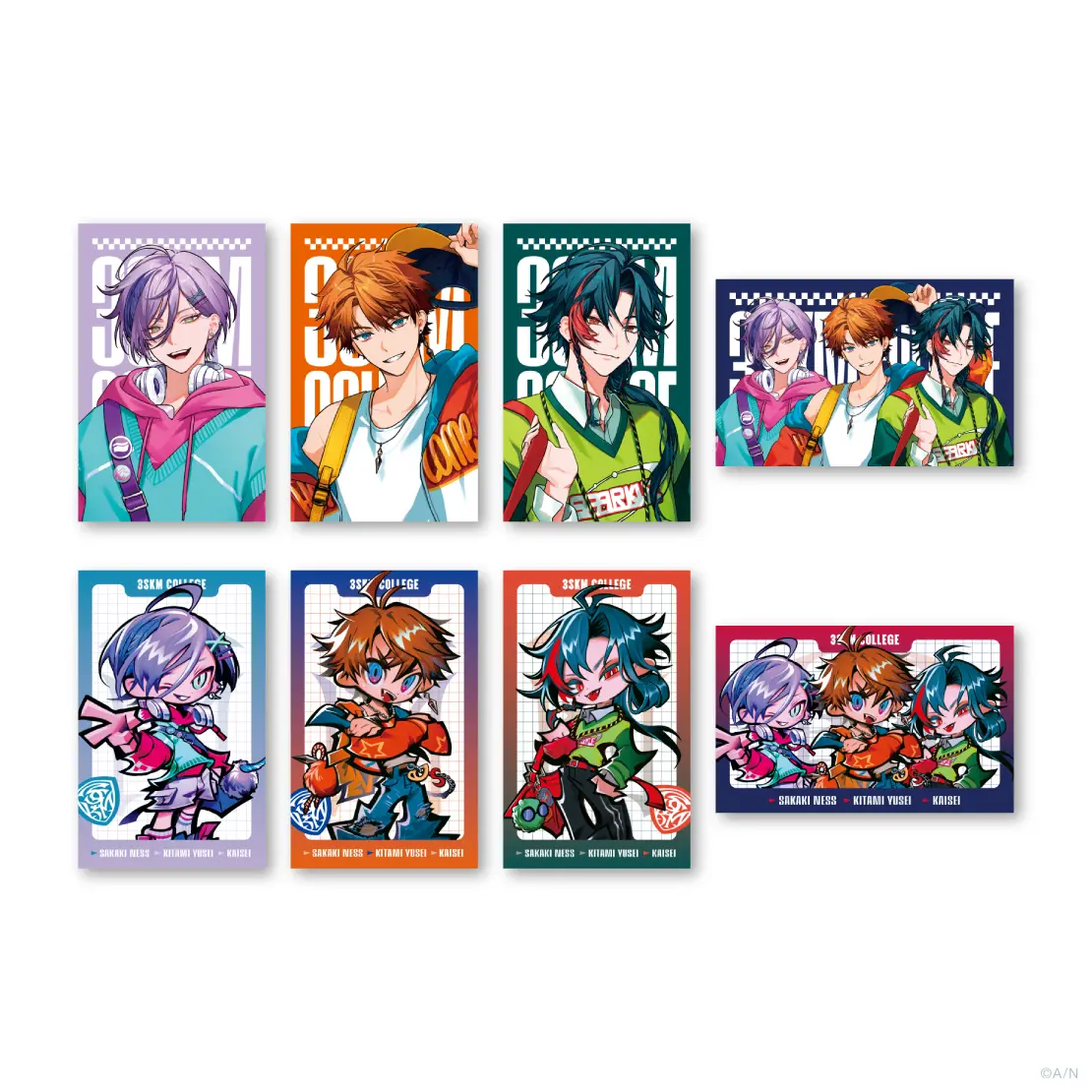 3SKM - Character Card - Kaisei & Kitami Yusei & Sakaki Ness (Random Item)