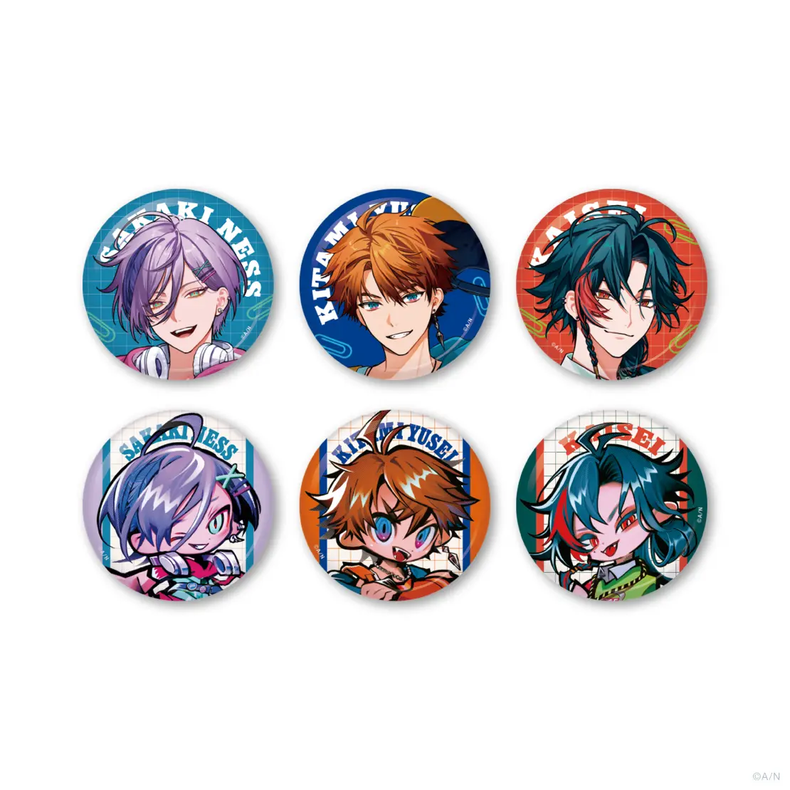 3SKM - Badge - Sakaki Ness & Kitami Yusei & Kaisei (Random Item)