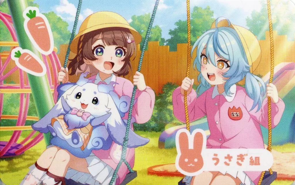 Nijisanji - Character Card - Tamanoi Nana & Shiga Riko & Lunlun